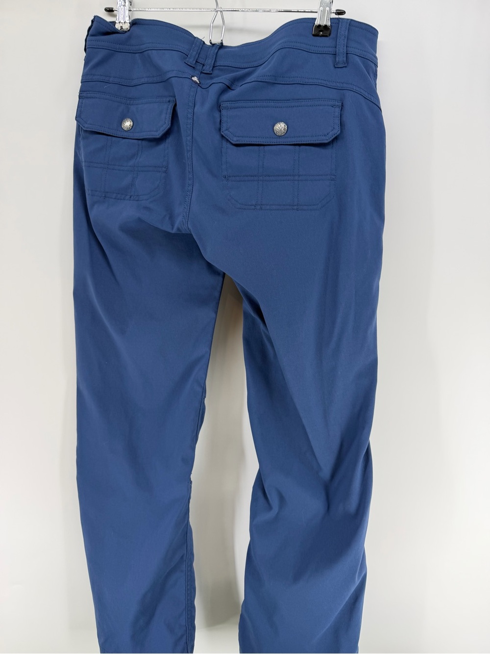 Prana Halle Hiking Pants Blue Straight Leg Roll Up Stretch Zion Size 10 Short - Picture 3 of 6